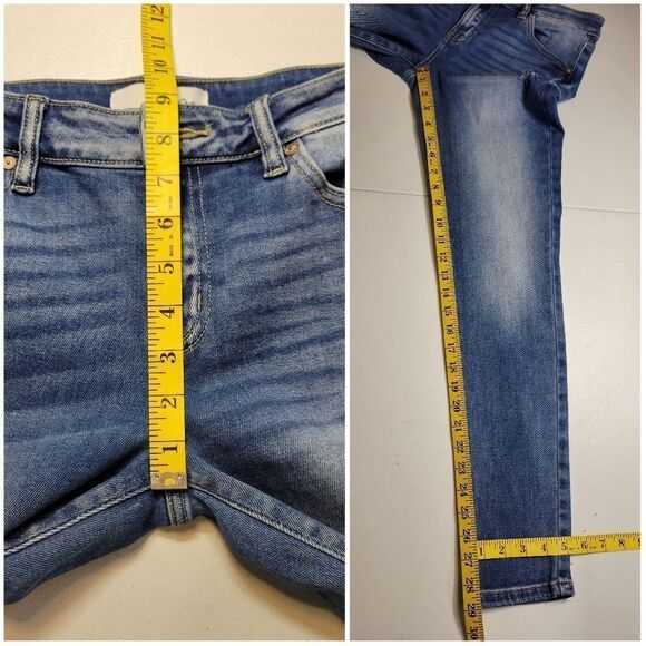 Kancan Style # KC8561M Emmie Mid Rise Skinny Jeans Light Wash Distressed - Picture 11 of 11